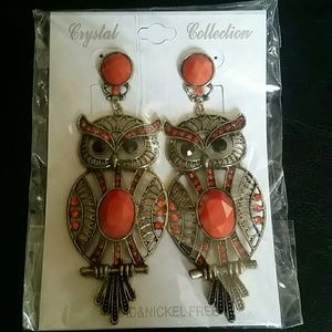 Owl post earrings